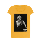 Mustard Printed T-shirt Front