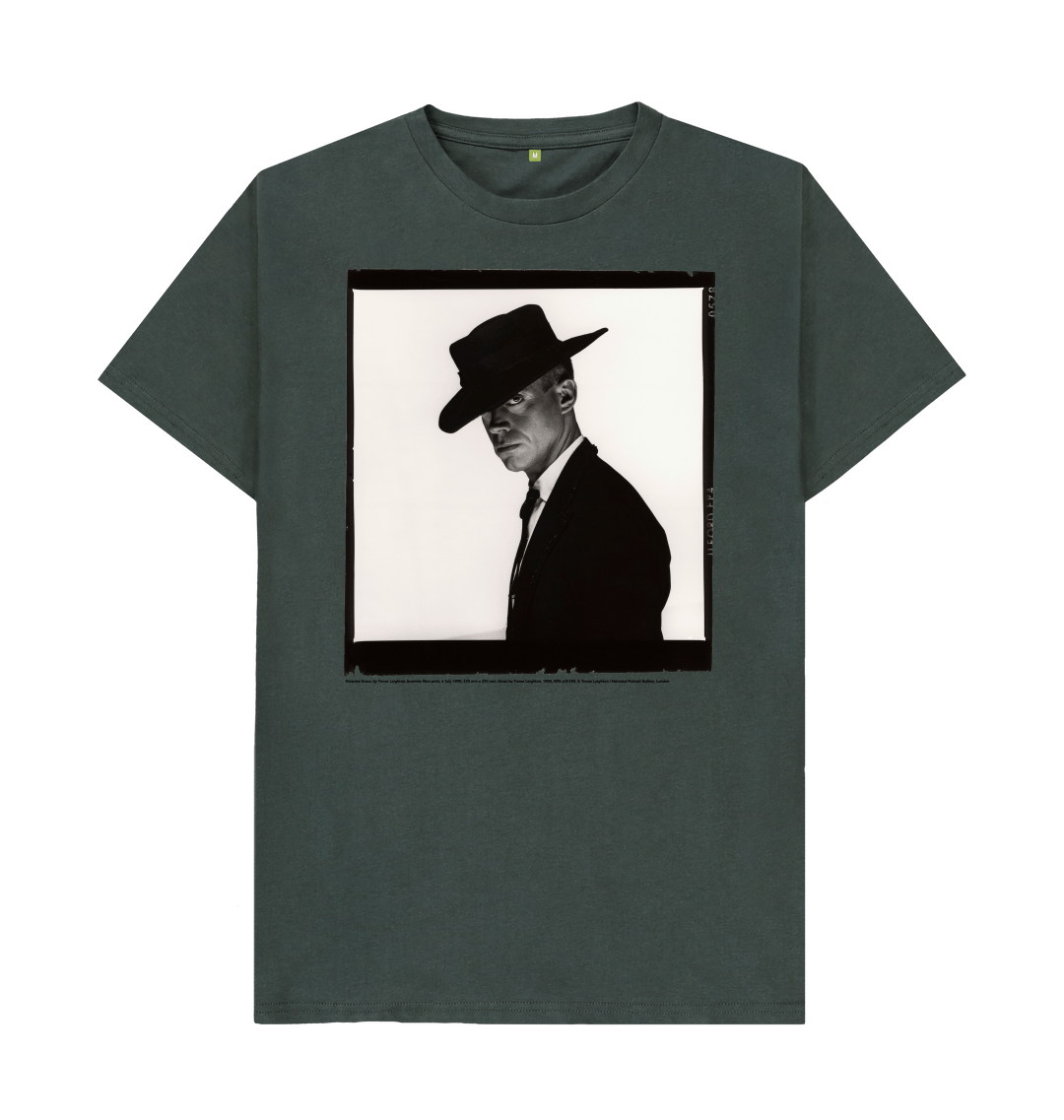 Dark grey printed t shirt front