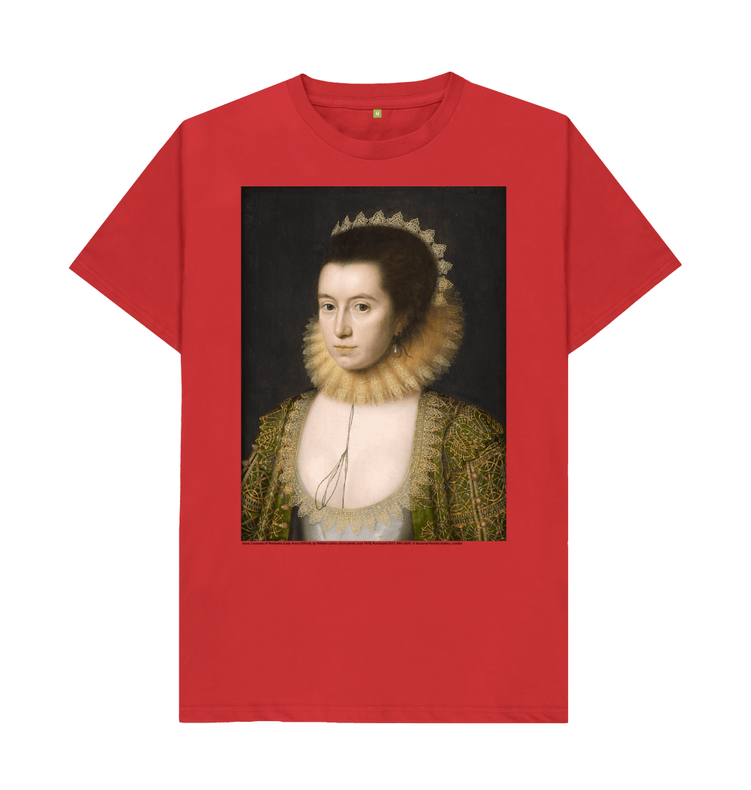 Red printed t shirt front