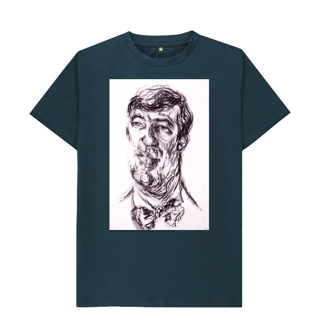 Denim blue printed t shirt front