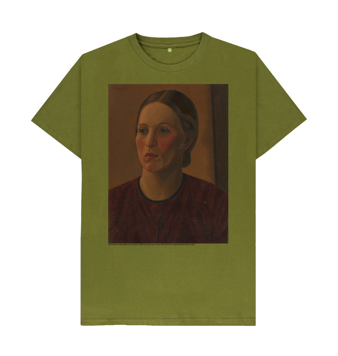 Moss green printed t shirt front