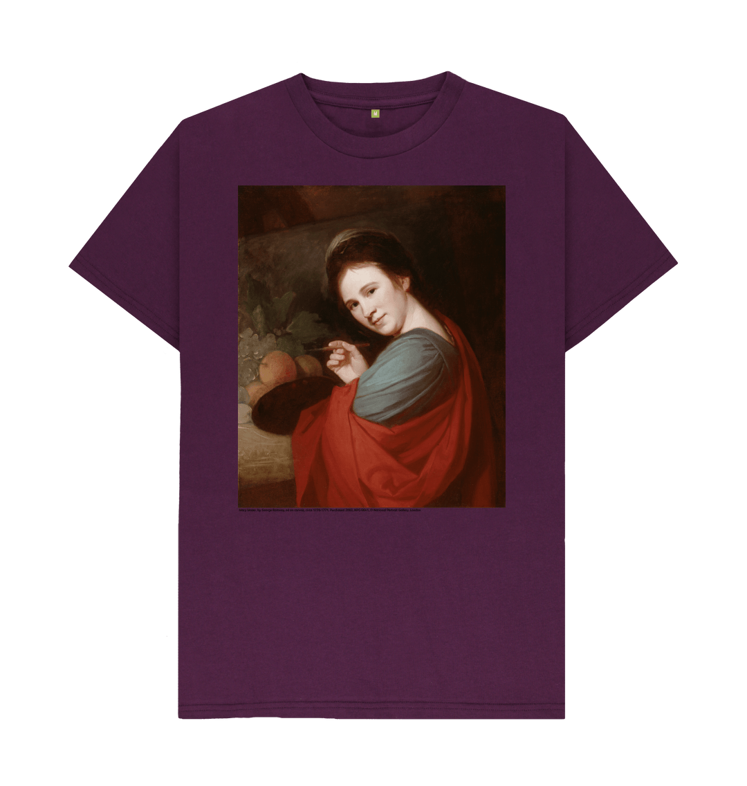 Purple printed t shirt front