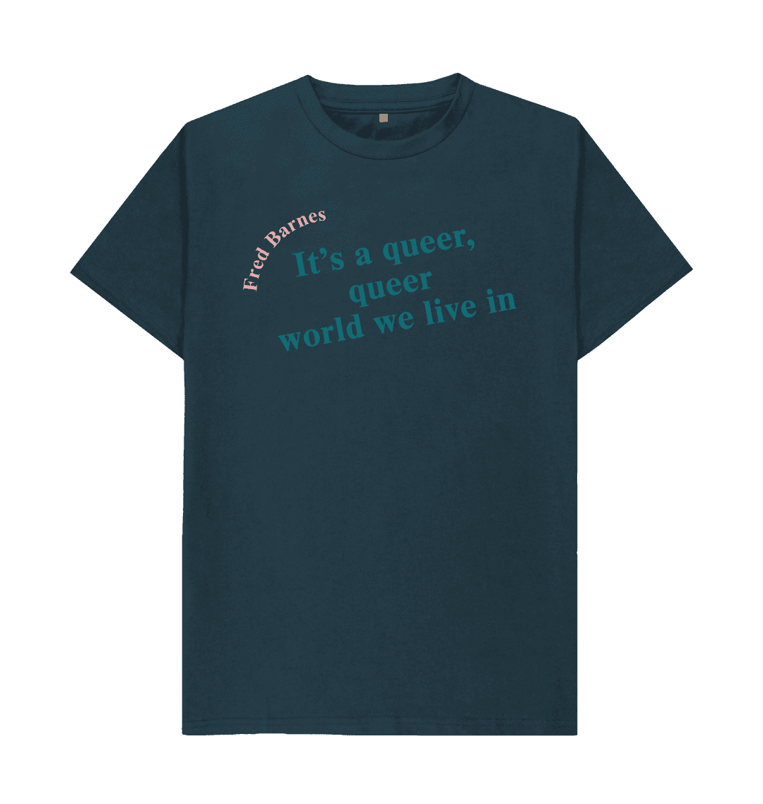 Denim blue printed t shirt front
