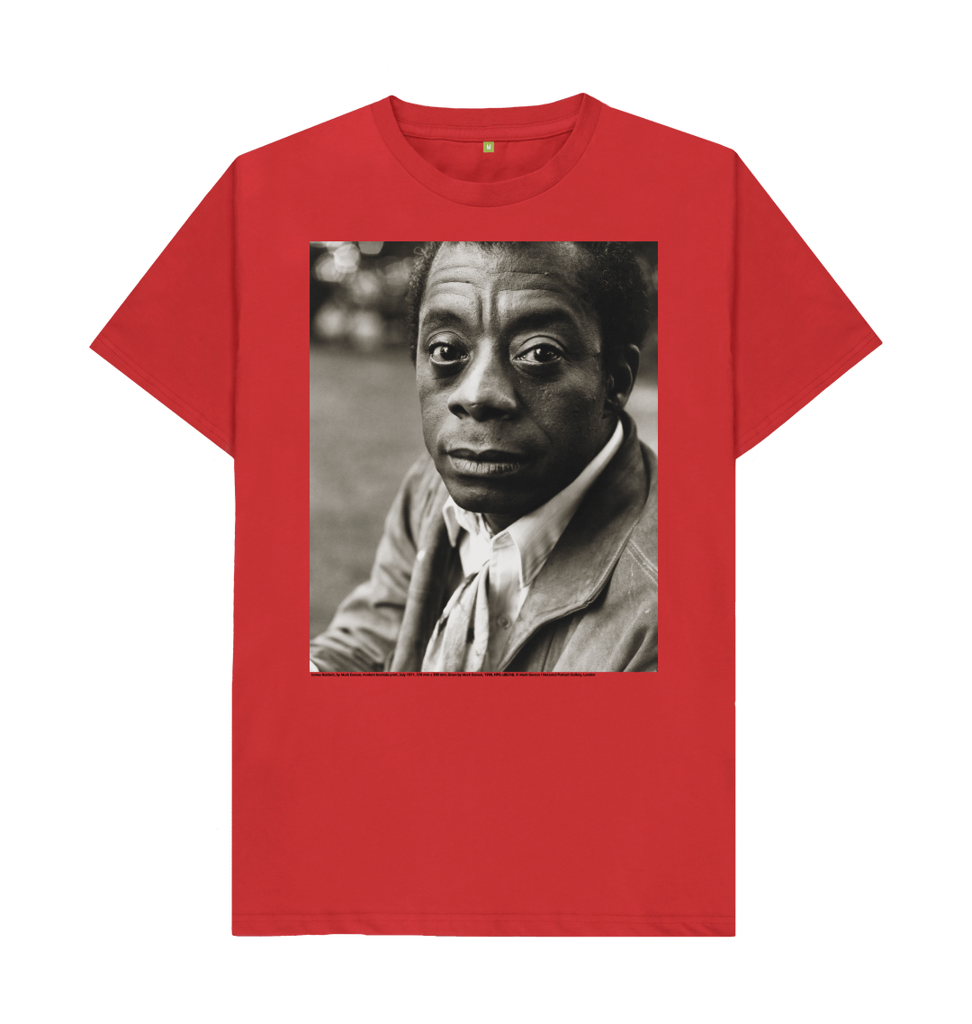 Red printed t shirt front