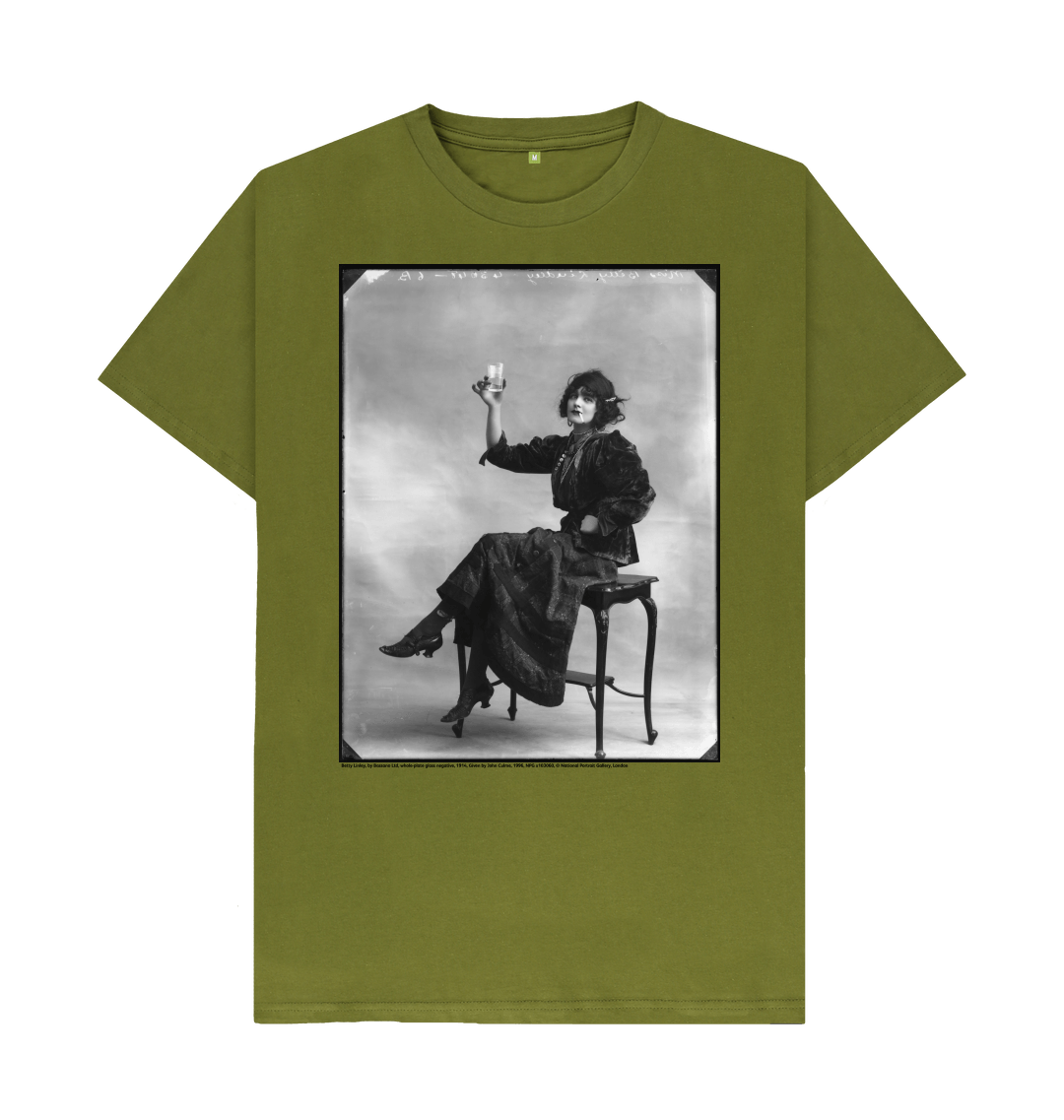 Moss green printed t shirt front