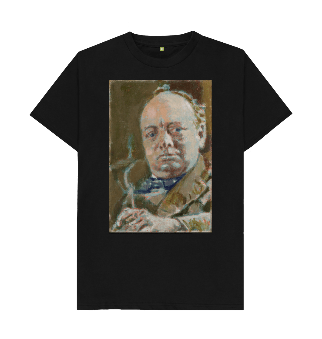 Black printed t shirt front
