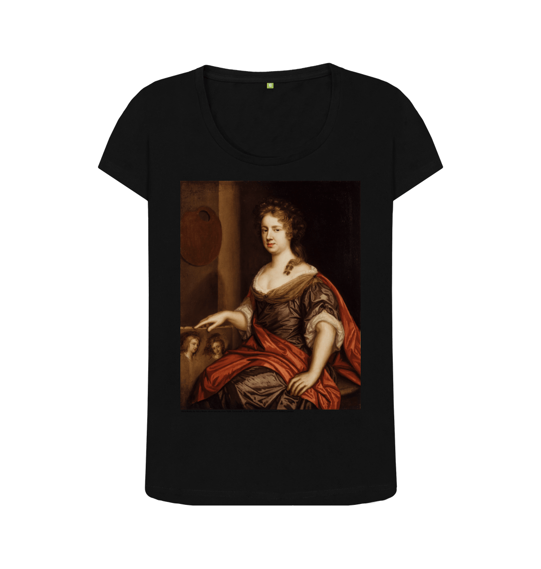 Black printed t shirt front