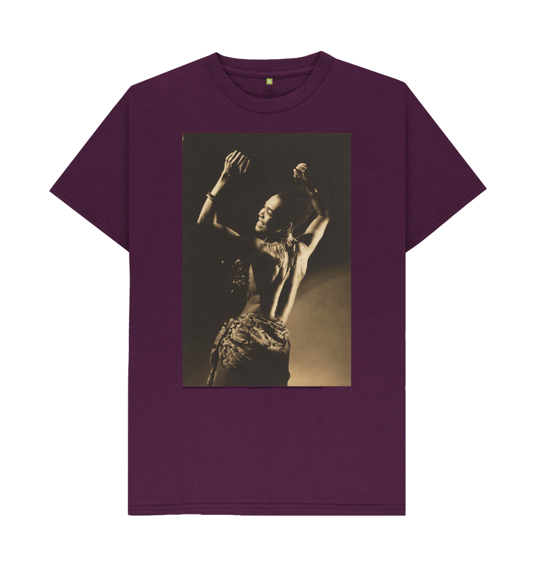 Purple printed t shirt front