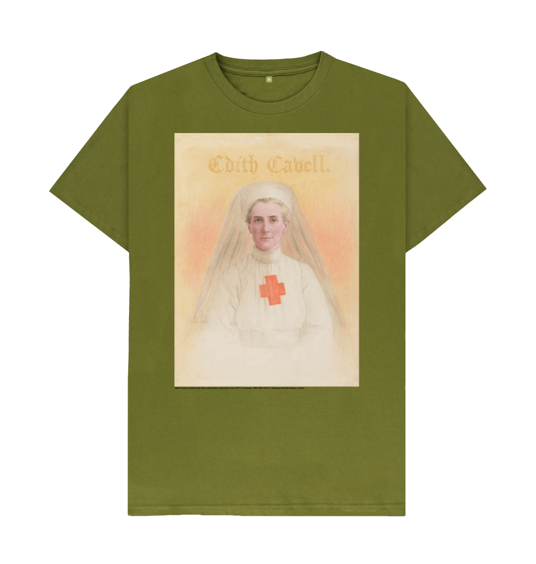 Moss green printed t shirt front