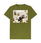 Moss Green Printed T-shirt Front
