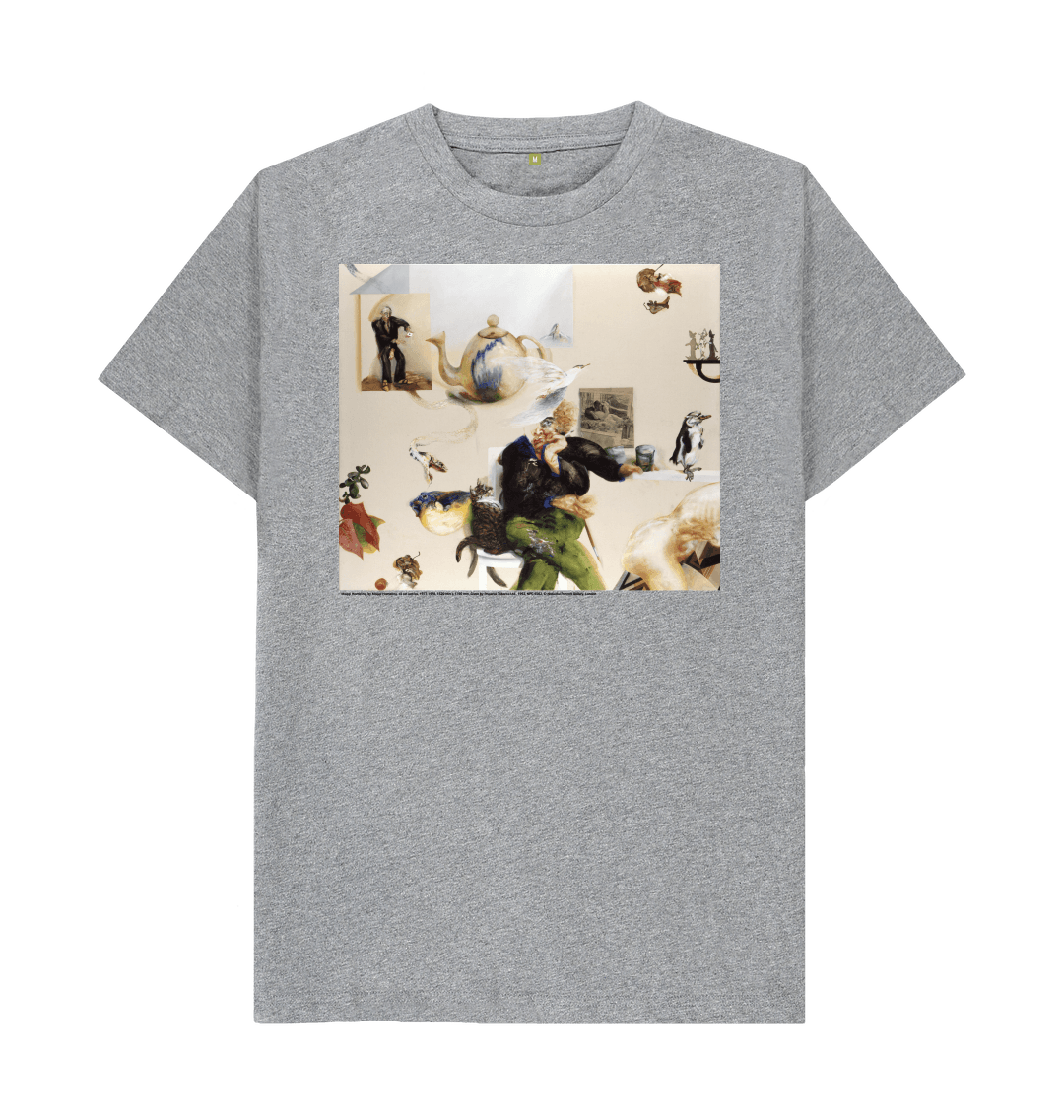 Athletic grey printed t shirt front