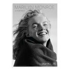 Black and white portrait of a famous actress with 'Marilyn Monroe: A Portrait' text above her name.