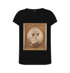 Black Printed T-shirt Front