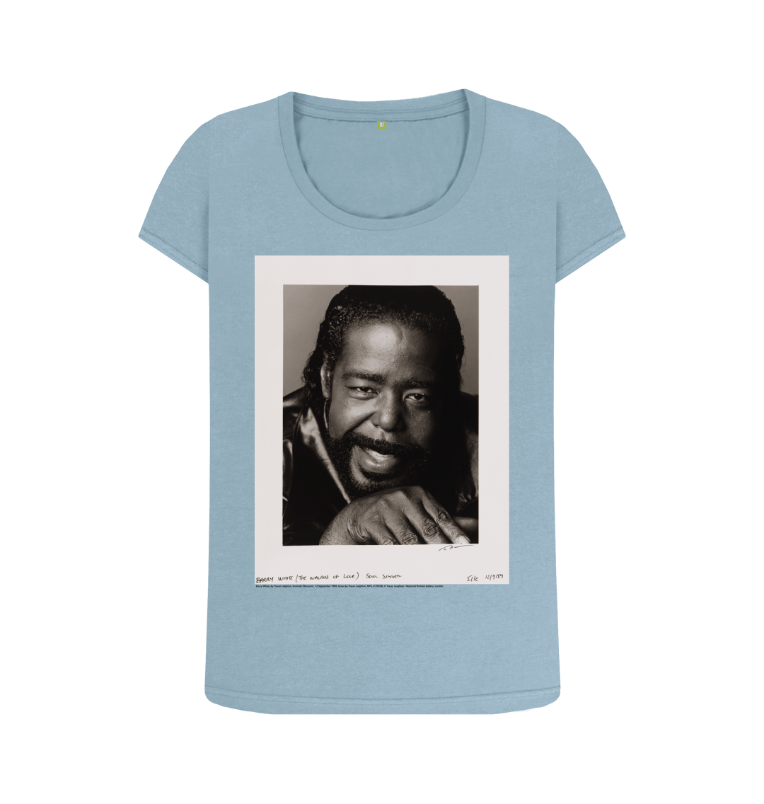 Stone blue printed t shirt front