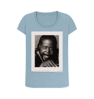 Stone Blue Printed T-shirt Front