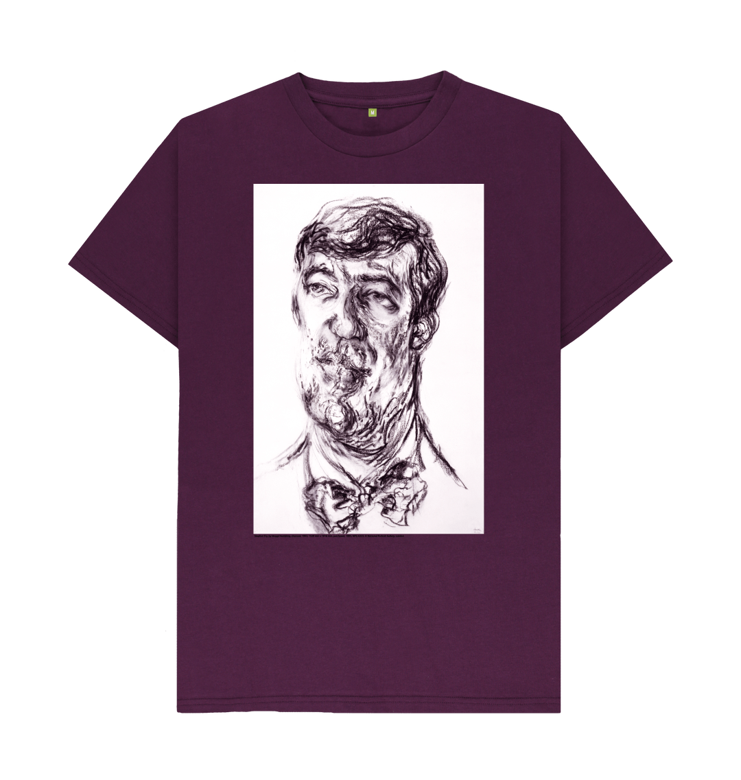 Purple printed t shirt front