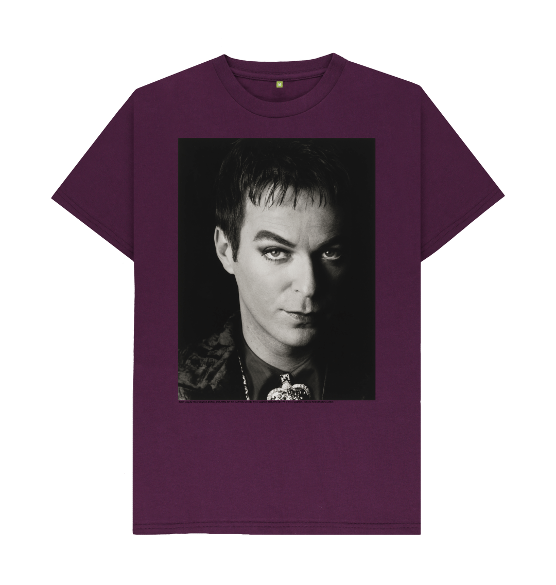 Purple printed t shirt front