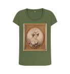 Khaki Printed T-shirt Front