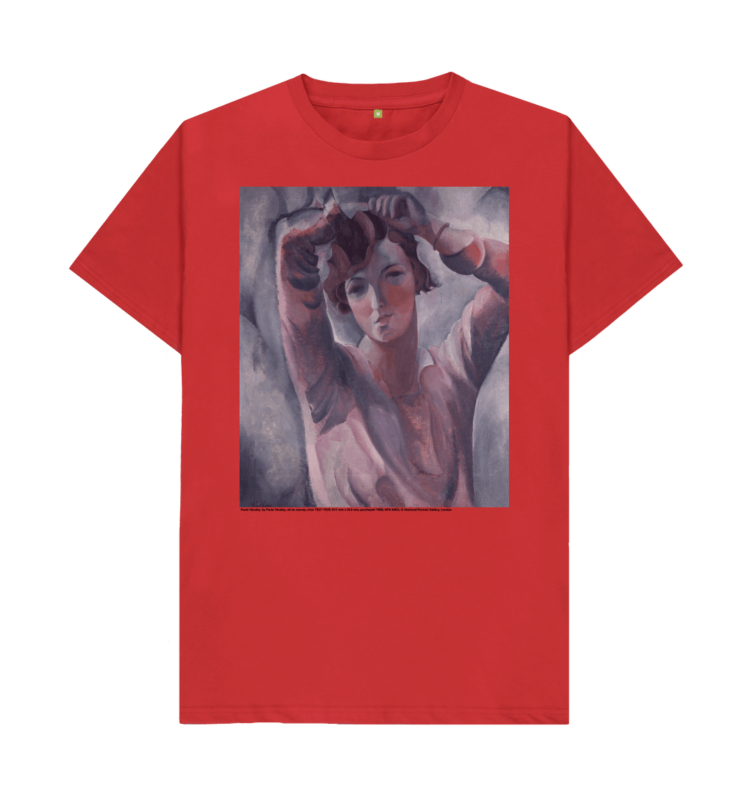 Red printed t shirt front