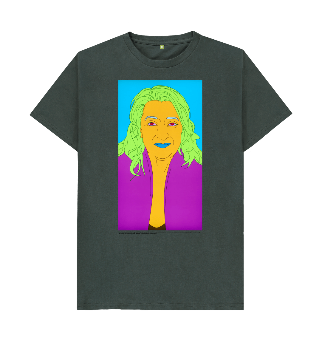Dark grey printed t shirt front