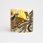 King Charles III Coronation mug featuring bird and flower print design by Clare Curtis.