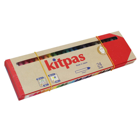 Kitpas Rice Bran Wax Crayons, Set of 24
