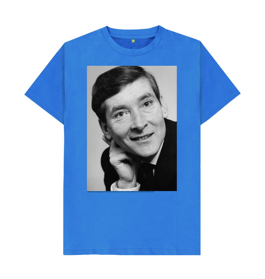 Bright blue printed t shirt front