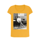 Mustard Printed T-shirt Front
