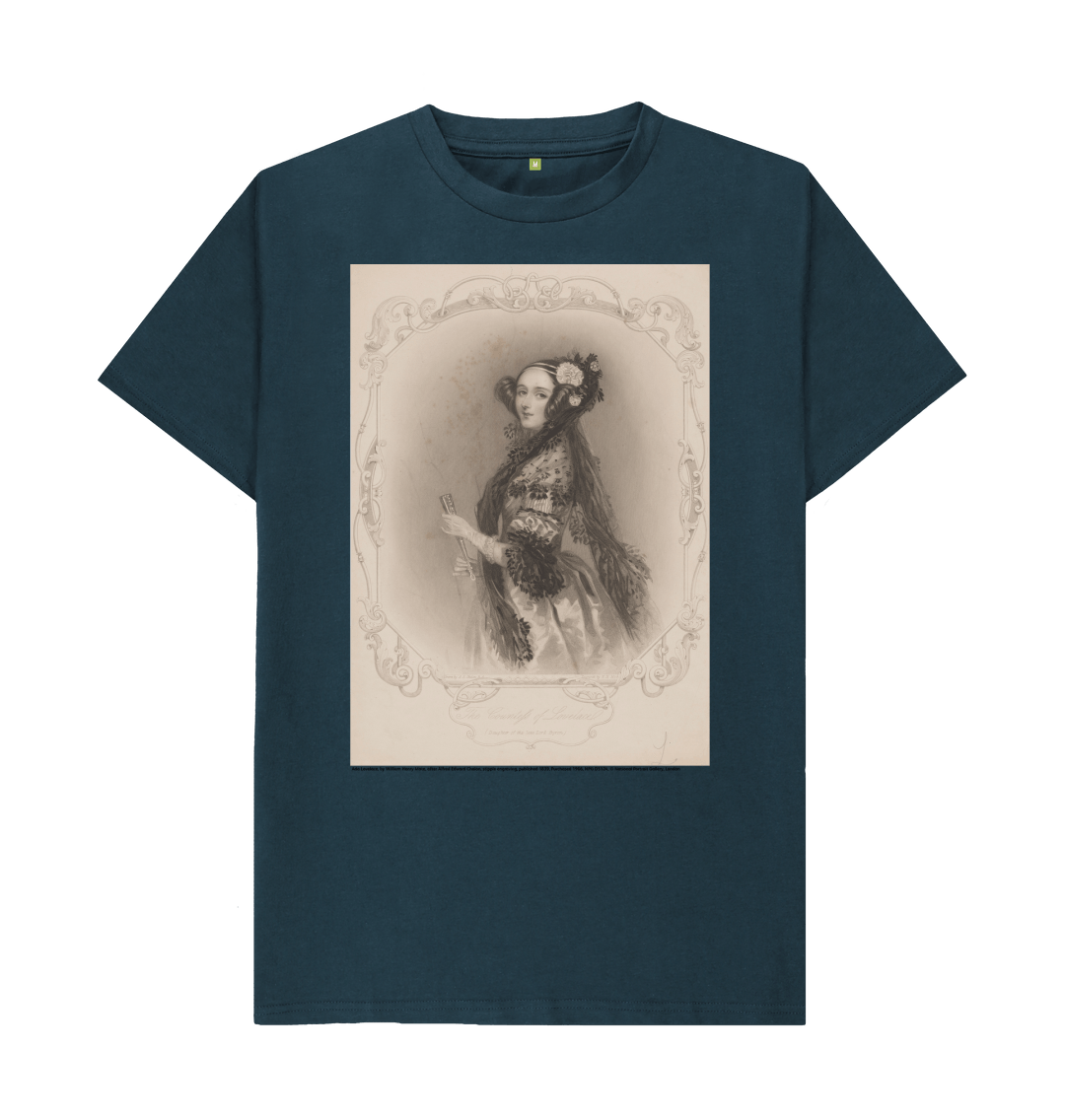 Denim blue printed t shirt front