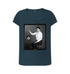 Denim Blue Printed T-shirt Front