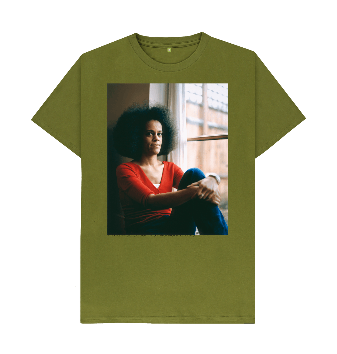 Moss green printed t shirt front