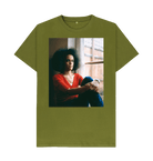 Moss Green Printed T-shirt Front