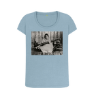 Stone Blue Printed T-shirt Front