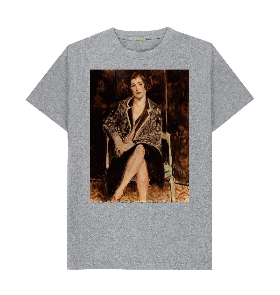 Athletic grey printed t shirt front