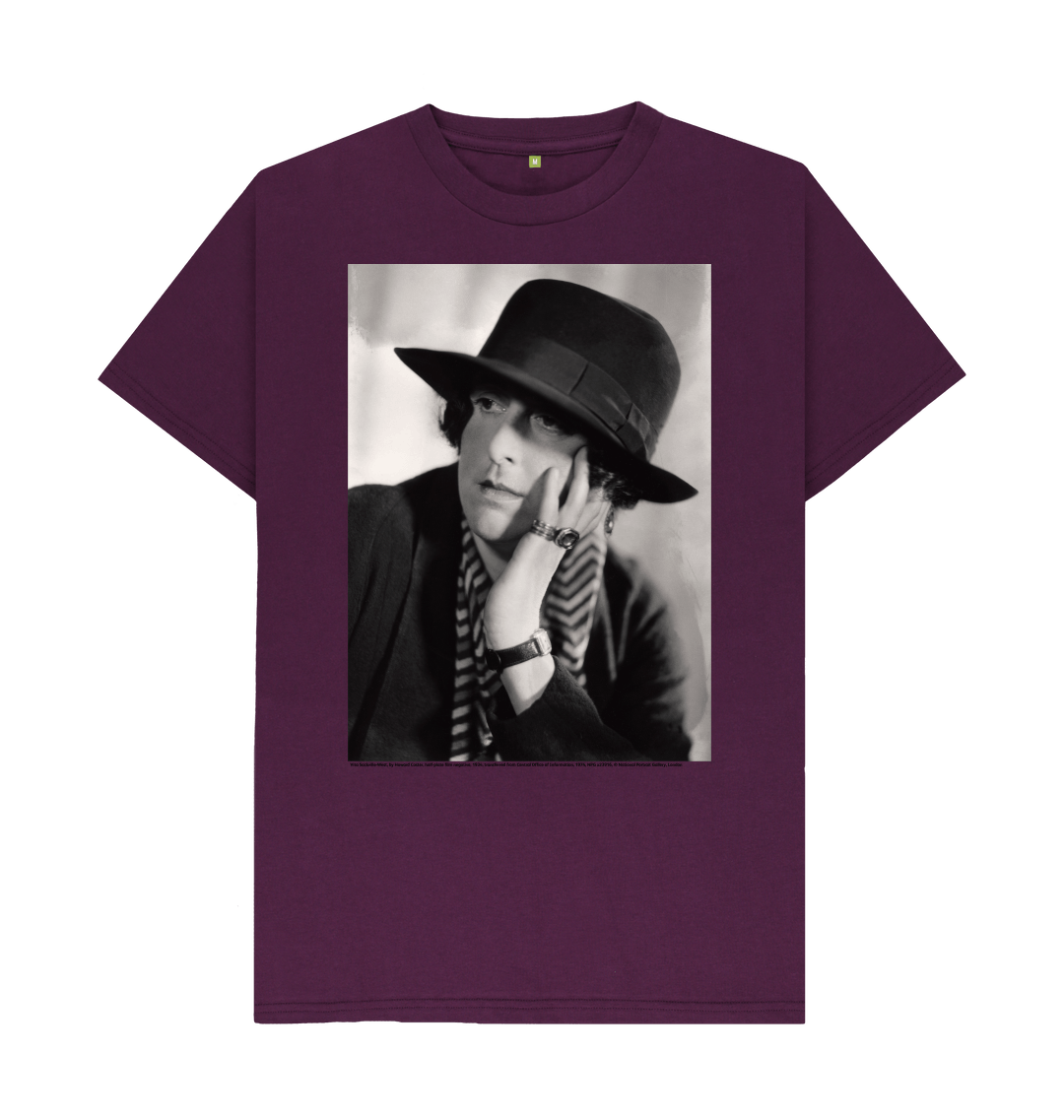 Purple printed t shirt front