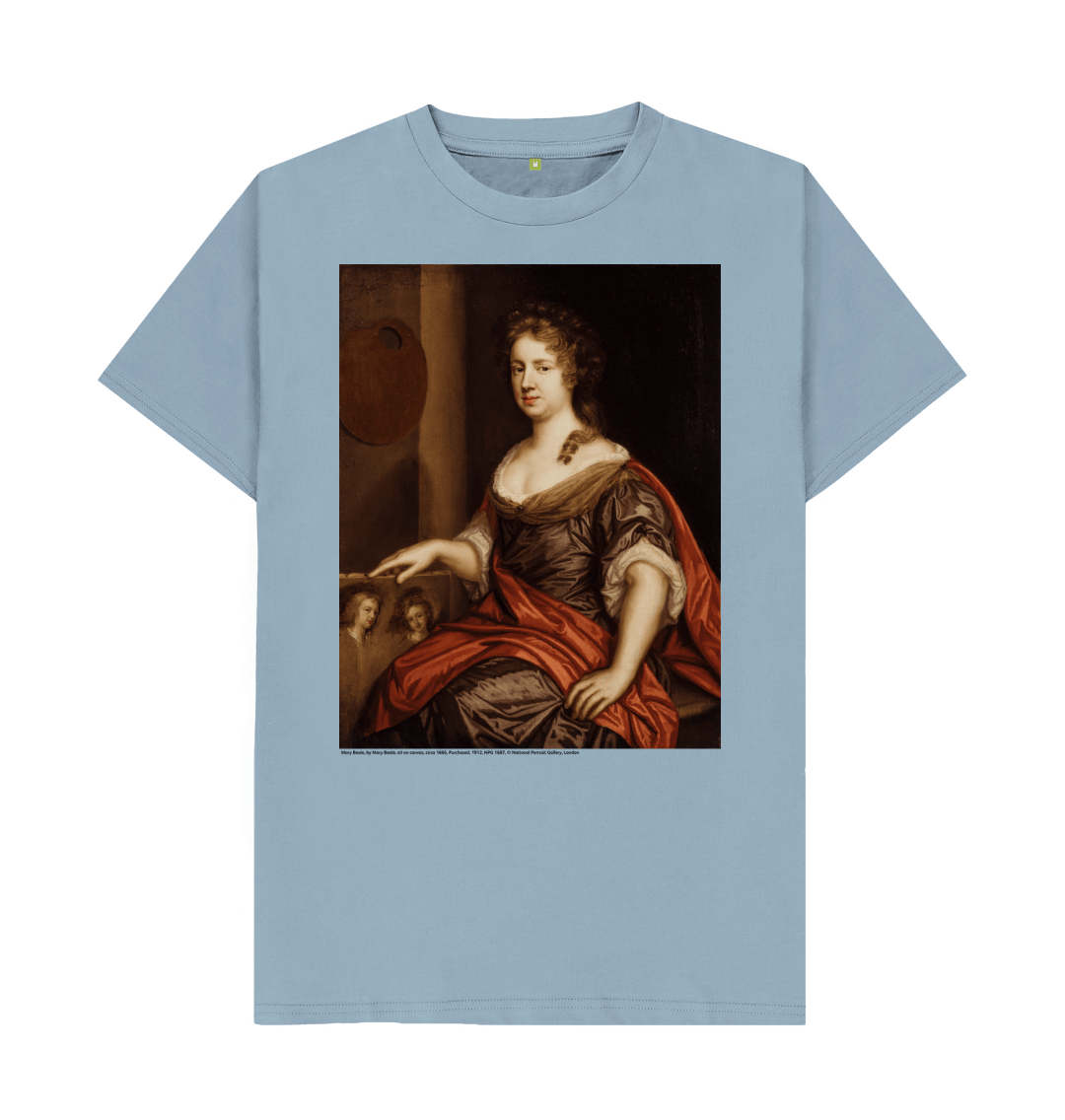 Stone blue printed t shirt front