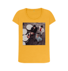 Mustard Printed T-shirt Front