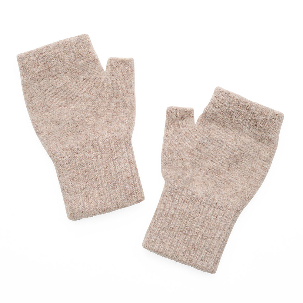 Lambswool mittens sand grey 2