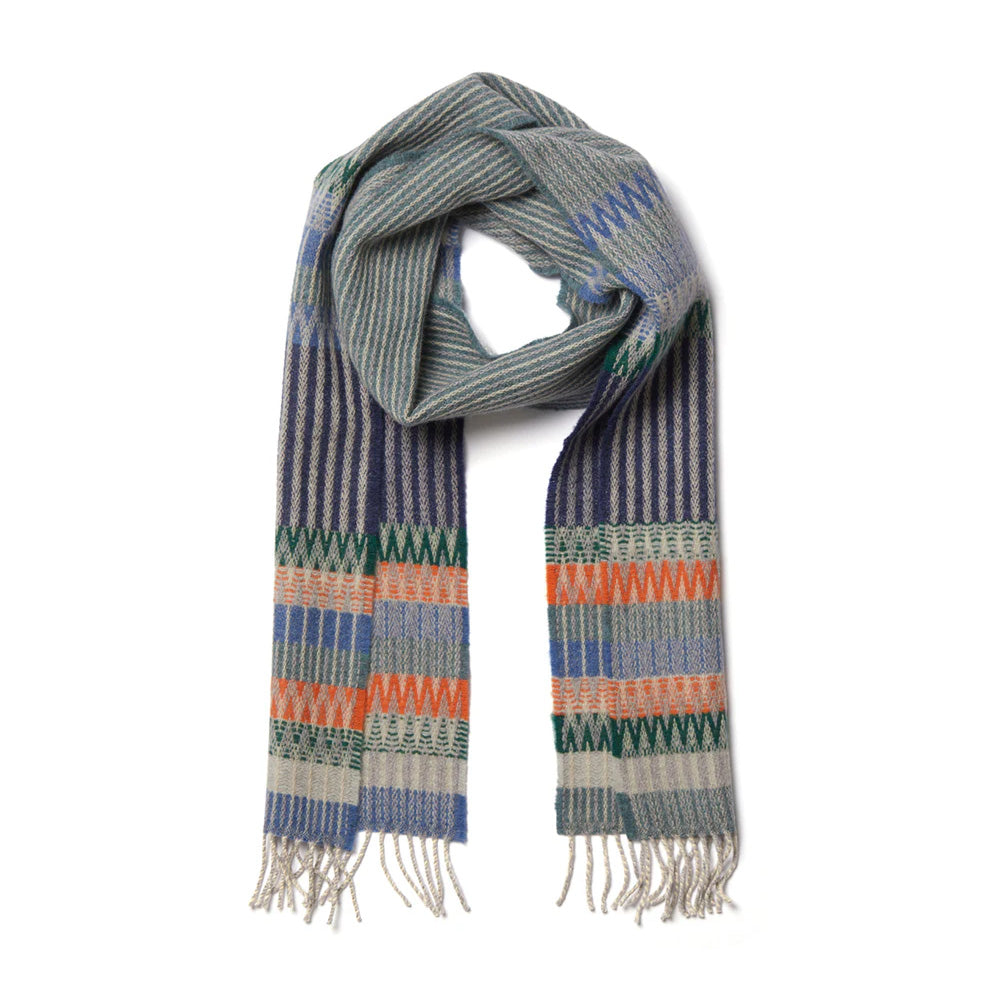 Lambswool scarf edera pond