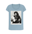 Stone Blue Printed T-shirt Front