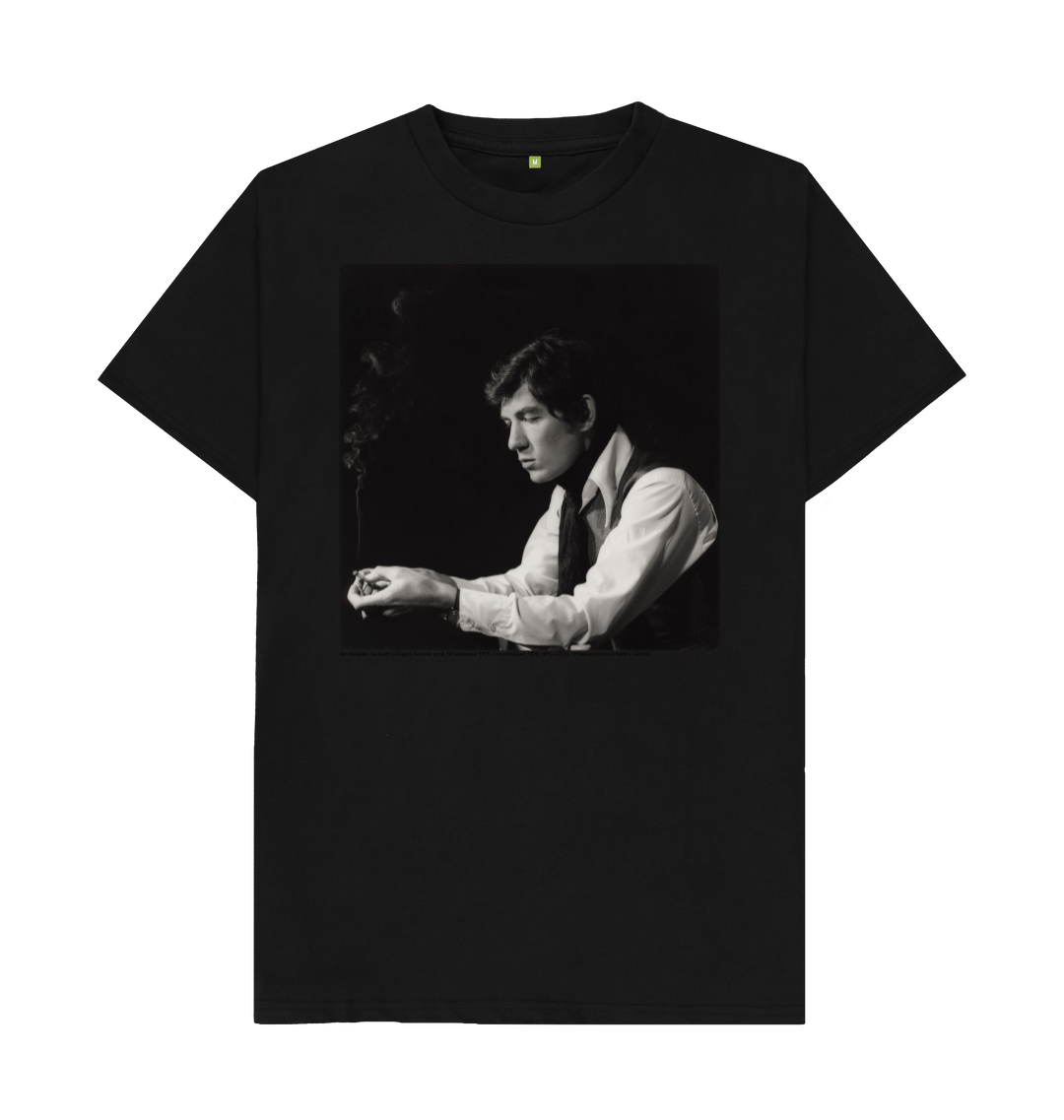 Black printed t shirt front