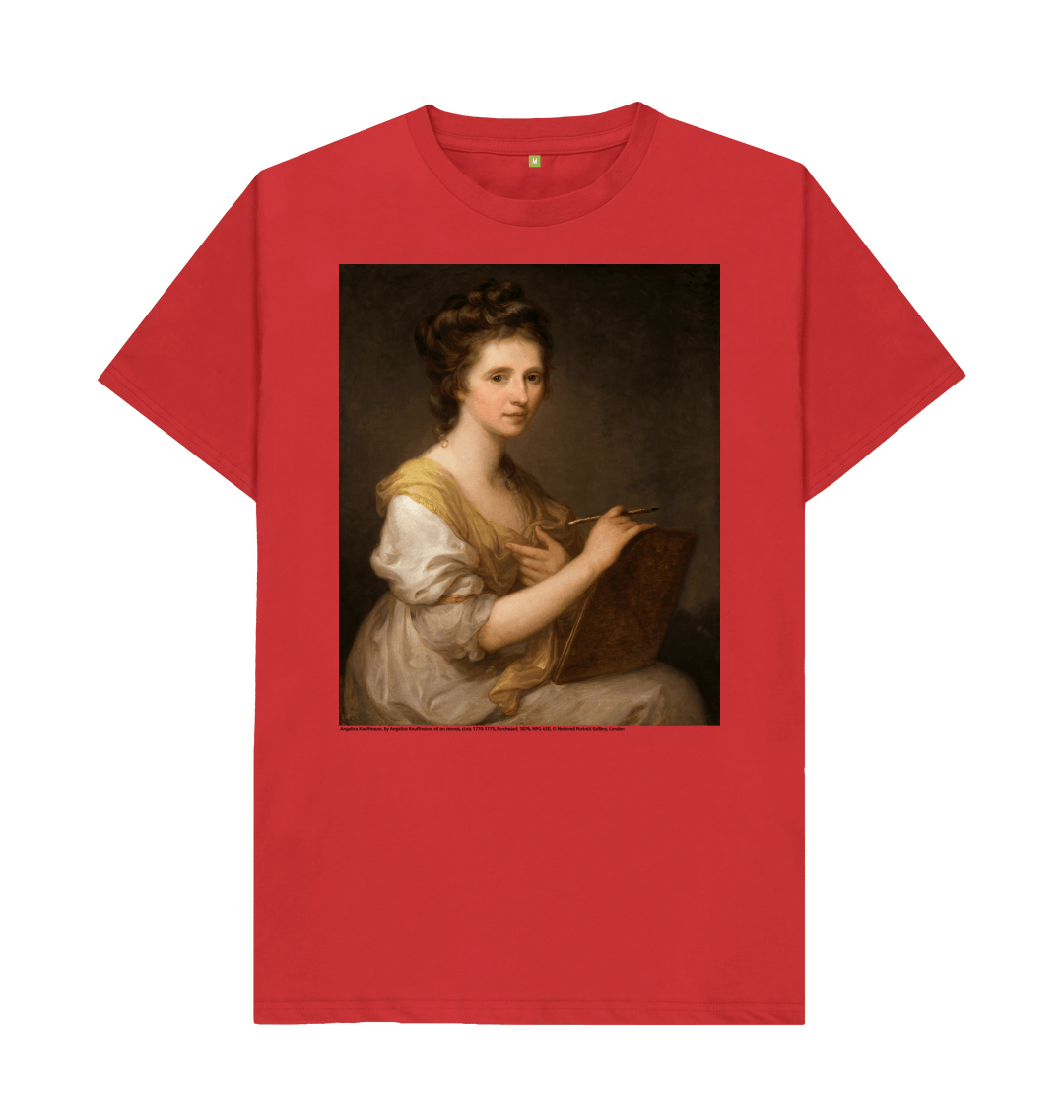 Red printed t shirt front