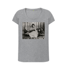 Athletic Grey Printed T-shirt Front