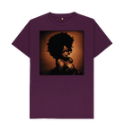 Purple Printed T-shirt Front