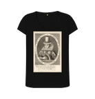 Black Printed T-shirt Front
