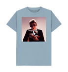 Stone Blue Printed T-shirt Front