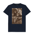Navy Blue Printed T-shirt Front