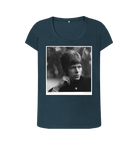 Denim Blue Printed T-shirt Front