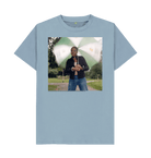 Stone Blue Printed T-shirt Front