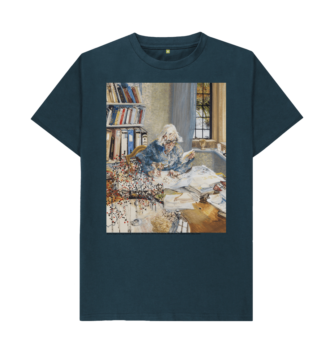 Denim blue printed t shirt front